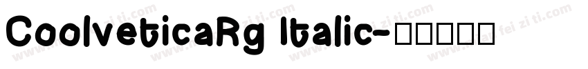 CoolveticaRg Italic字体转换